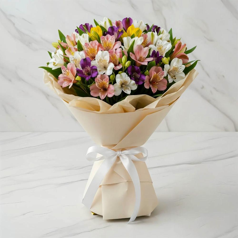 Букет цветов из: Альстромерии в Бесленеевской