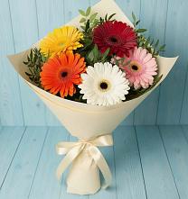 Букет цветов из:  Герберы #REPLACE_PRED# Бесленеевской
