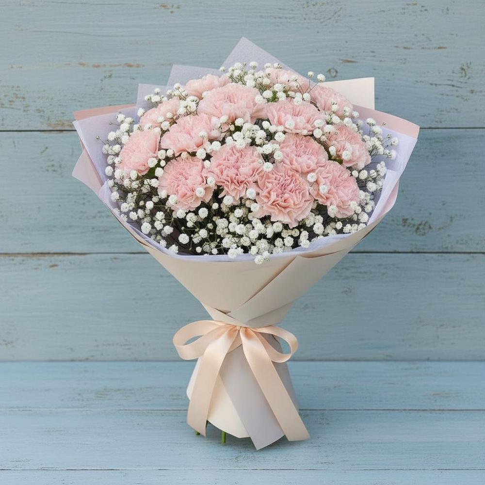 Букет цветов из: Гвоздики в Бесленеевской