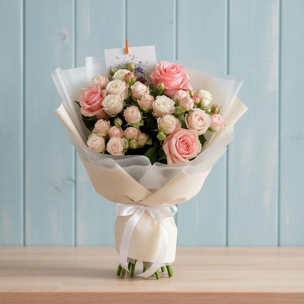 Букет цветов из: Розы в Бесленеевской