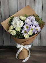 Букет цветов из:  Хризантемы и Розы в Бесленеевской