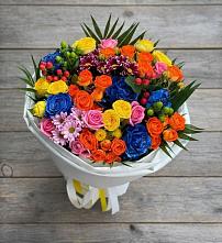 Букет цветов из:  Розы и Хризантемы в Бесленеевской