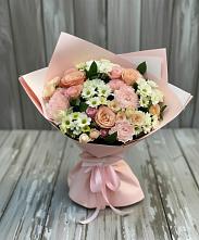 Букет цветов из:  Гвоздики, Розы и Хризантемы в Бесленеевской