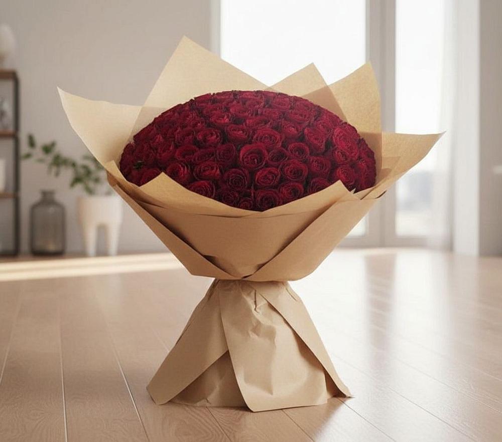 Букет 101 Красная роза в Бесленеевской