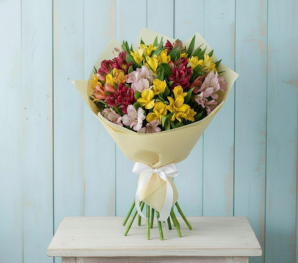 Букет цветов из: Альстромерии в Бесленеевской