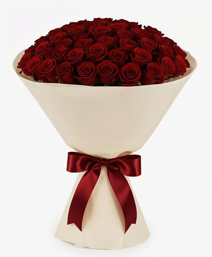 Букет 101 Бордовая роза Блэк Бакарра в Бесленеевской