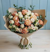 Букет цветов из:  Альстромерии и Розы в Бесленеевской